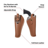 Allen Company Red Mesa Leather Revolver Holster, 5.5-7" Barrel Revolvers, Brown Leather
