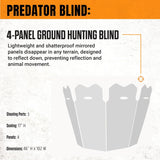 GhostBlind 4-Panel 46" Predator Blind, Silver