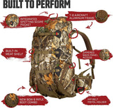 Badlands 2200 Large Hunting Backpack with Built-in Meat Hauler (Realtree Edge)