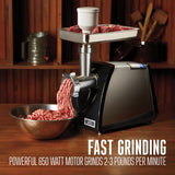 Weston #8 Electric Meat Grinder & Sausage Stuffer, Model: 33-0801-W