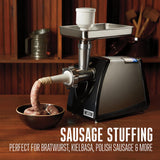 Weston #8 Electric Meat Grinder & Sausage Stuffer, Model: 33-0801-W