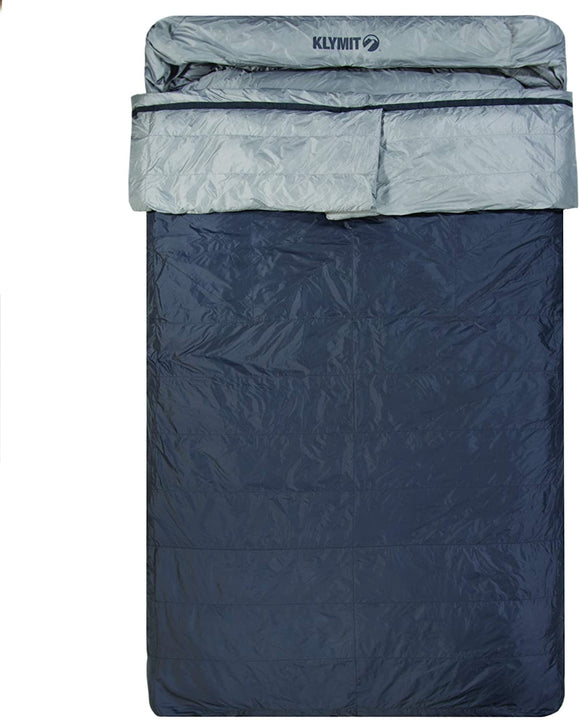 Klymit KSB Double 30 Degree Down Hybrid Grey Camping Backpacking Sleeping Bag