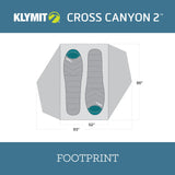 Klymit Cross Canyon 2 Person Backpacking Camping Tent