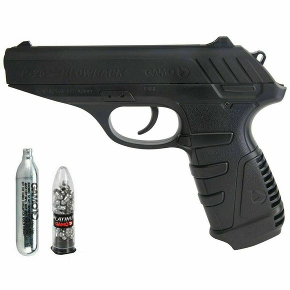 Gamo P-25 CO2 Powered Blowback Semi Auto .177 Caliber Air Pistol (Refurbished)
